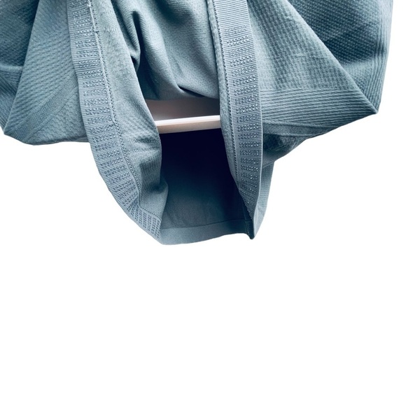 Athletic Top Short Sleeved Fitted Muscle Workout Grey Green like Run Swiftly - Picture 6 of 13